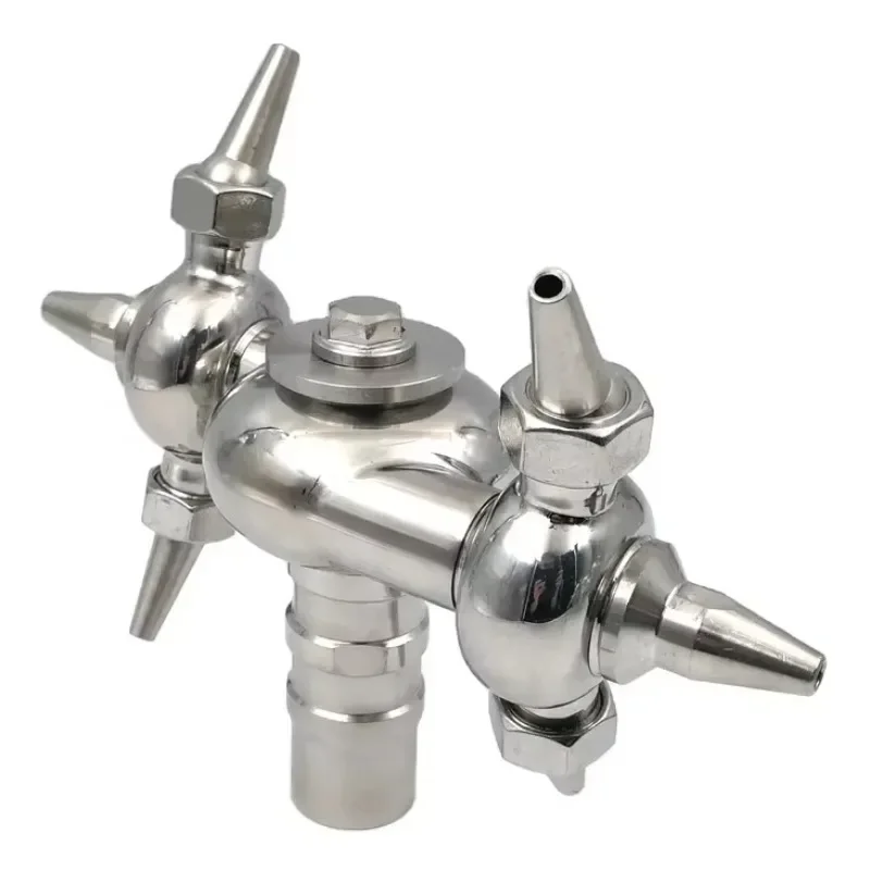 Stainless Steel Sanitary Mirror Polishing Tank Cleaning Nozzle Three Clips 360 Degree Cleaning Rotating Spray Ball