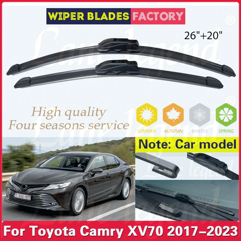 

Car Wiper For Toyota Camry XV70 LE TRD SX 2017 - 2023 Front Wiper Blades Windshield Windscreen Window Brushes Car Accessories