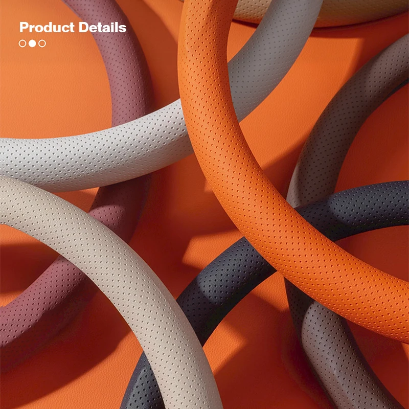 8D Nappa leather Car Steering Wheel Cover for Fortwo 451 450 Tronsmart T7 453 Gauge Gbd2 1 3 Forfour Roadster Auto Accessories