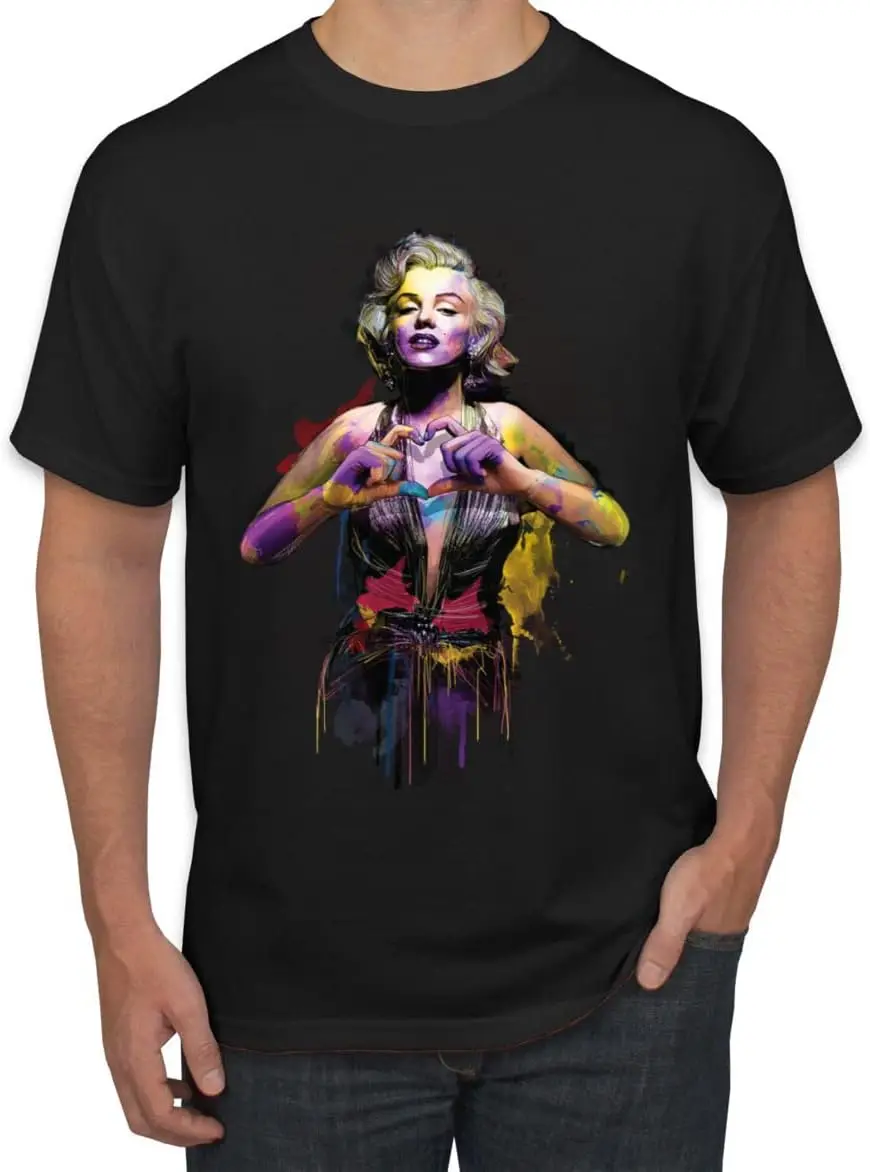 Marilyn Monroe Watercolor Love Pop Culture Men\'s Graphic T-Shirt