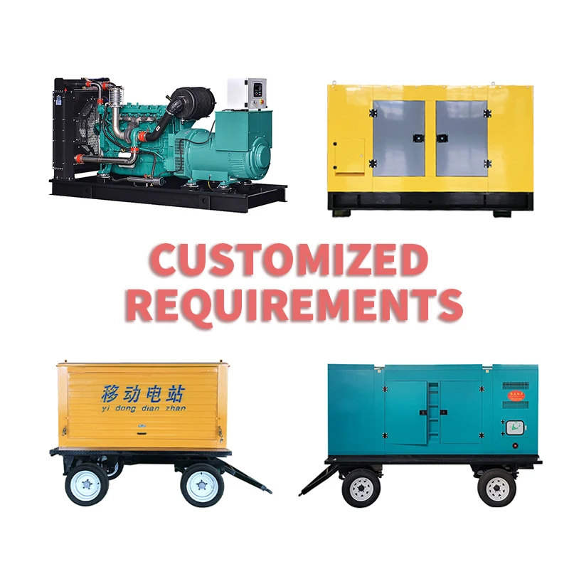 Super Silent 100KW 150KVA Open Frame Diesel Generator 25KVA 50KW Low RPM ATS Industrial 3 Phase Soundproof Canopy for House