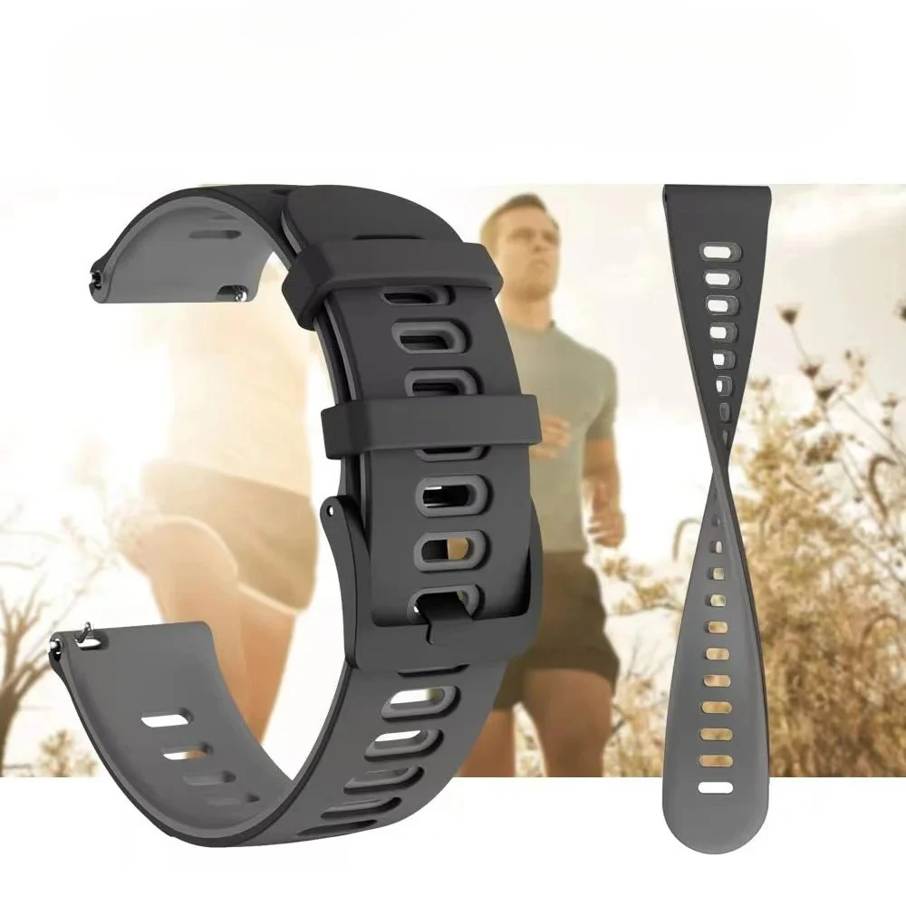 Correa de silicona de 22mm y 20mm para Samsung Watch 7/6/5/4 Huawei Watch 5/4/3/GT6-5-4-3 pulsera deportiva cinturón Amazfit Active 2/GTR/GTS