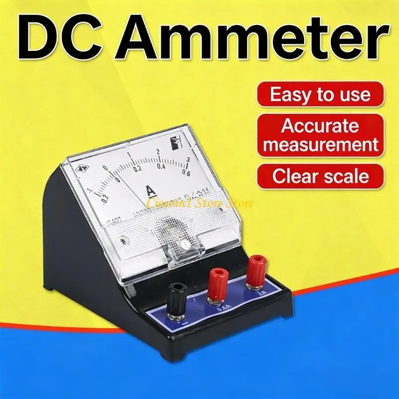 A3PC Practical D C Ampere Meter Light Weight Simple Connection Terminals For Various Circuit Test Double Scale Analog Ammeter