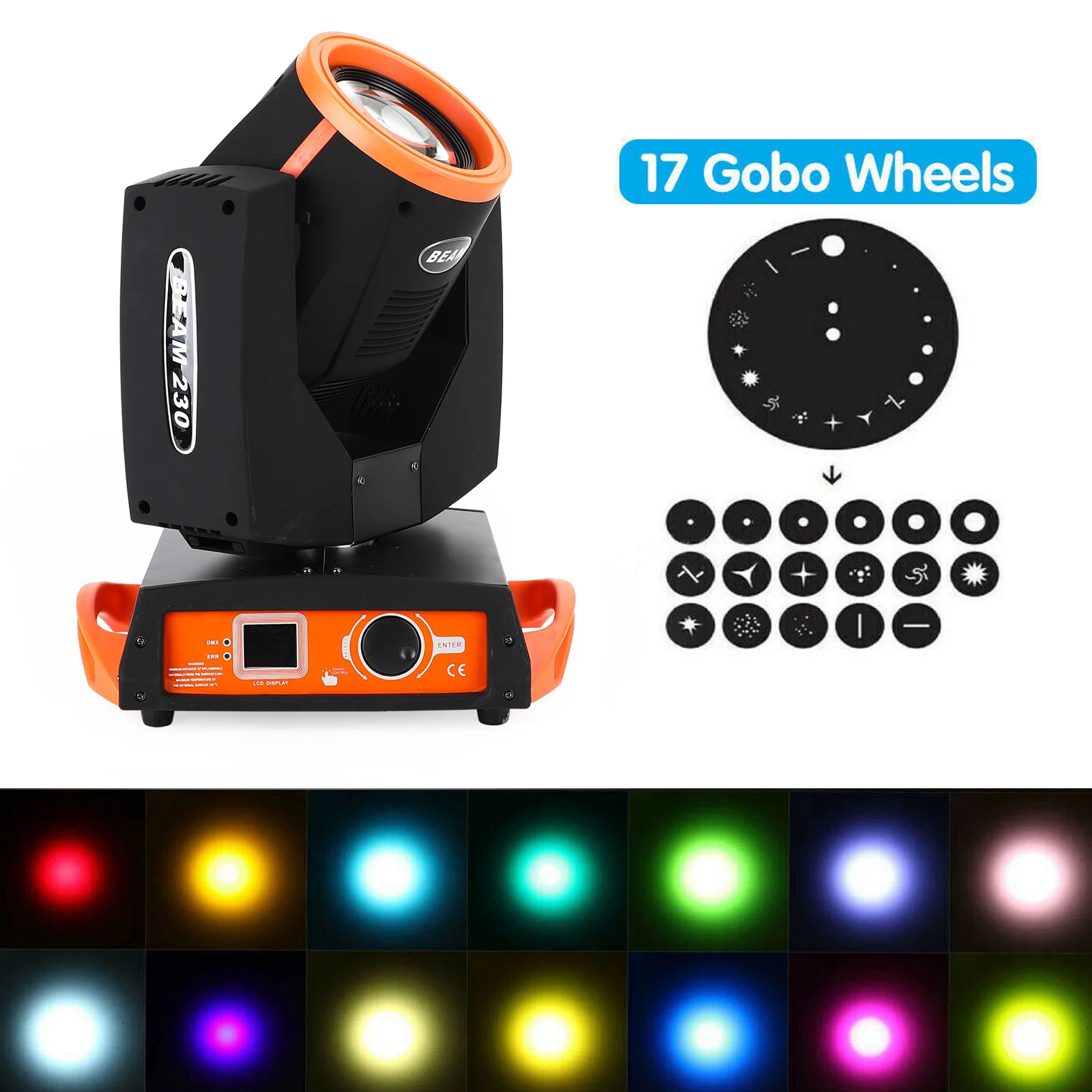 Areyourshop US stock 230W 7R Beam Zoom Sharpy 8 Prism DMX Stage Lighting Moving Head Light Disco Show