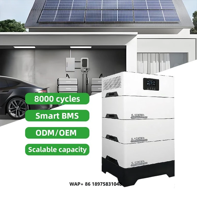 Solar Energy System 48v 51.2v 100ah 15kwh 30Kwh lithium battery with 5kw 10kw Inverter Stackable Storage Battery Pack