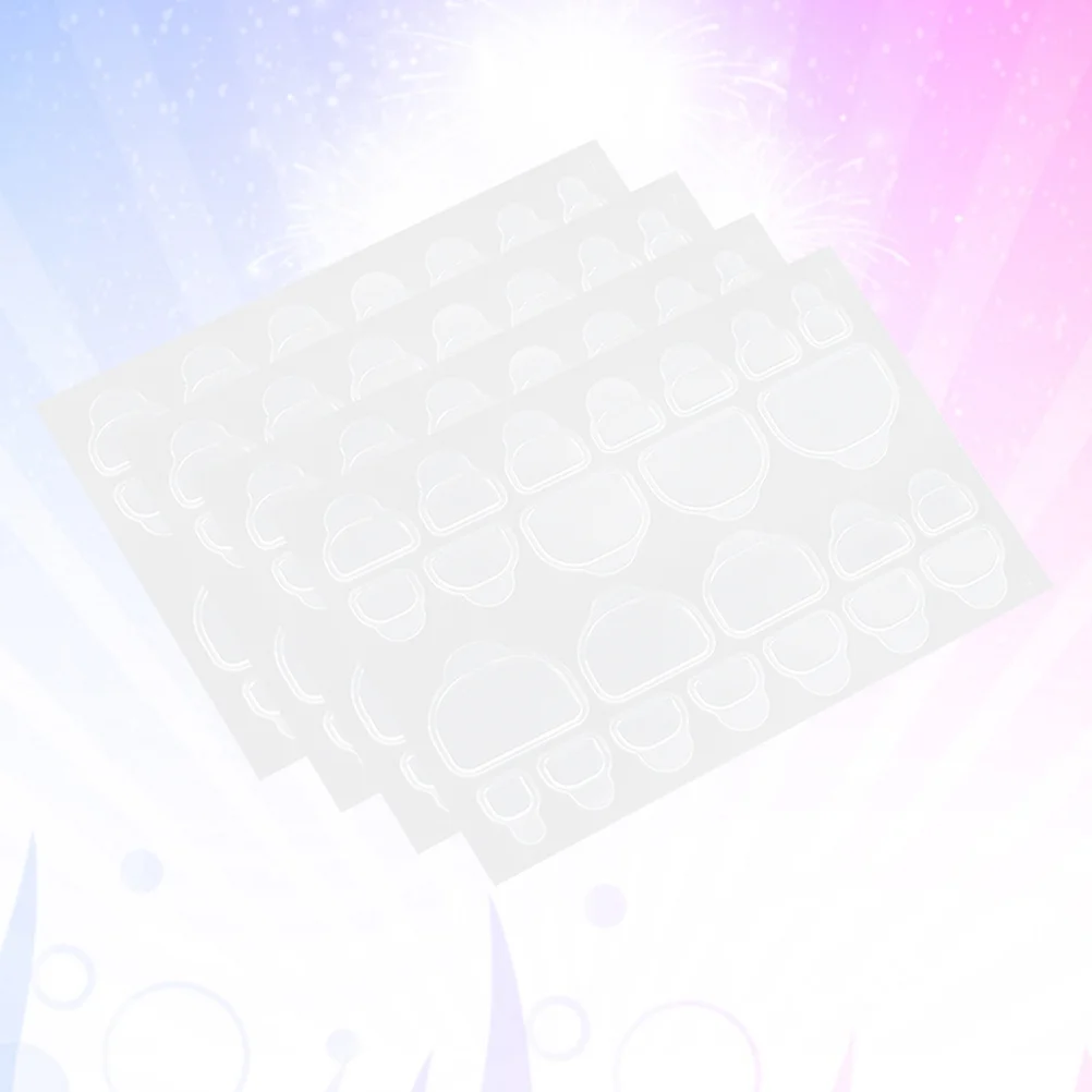 

240 штук, 10 листов, прозрачные накладные ногти с клейкой основой, легко наносятся, клей для накладных ногтей для самостоятельного использования и профессионального применения