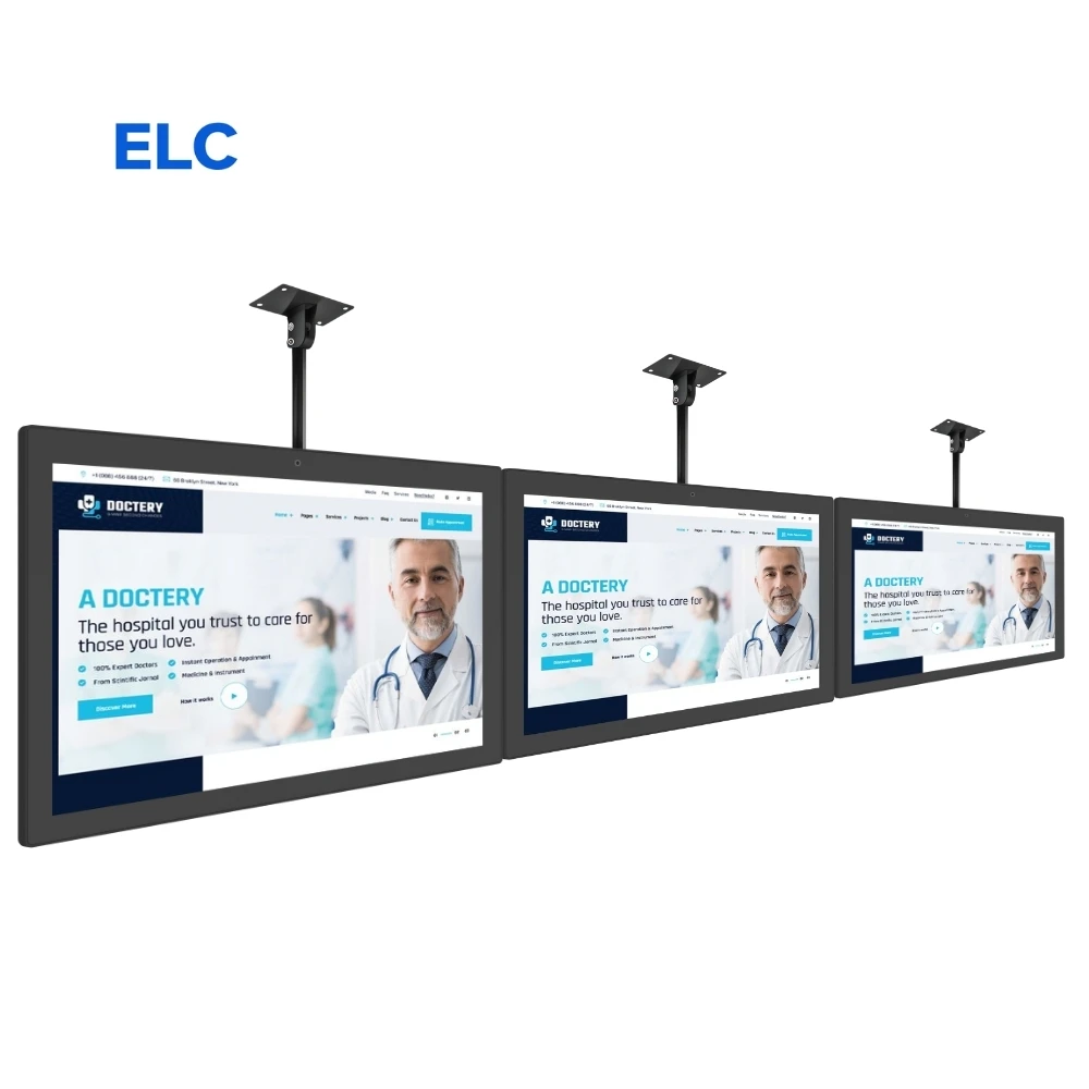 10.1 15.6 21.5 24 Inch Ceiling Mount Lcd Screen Android 11 Tablet Commercial Digital Signage Display Advertising For Hospital