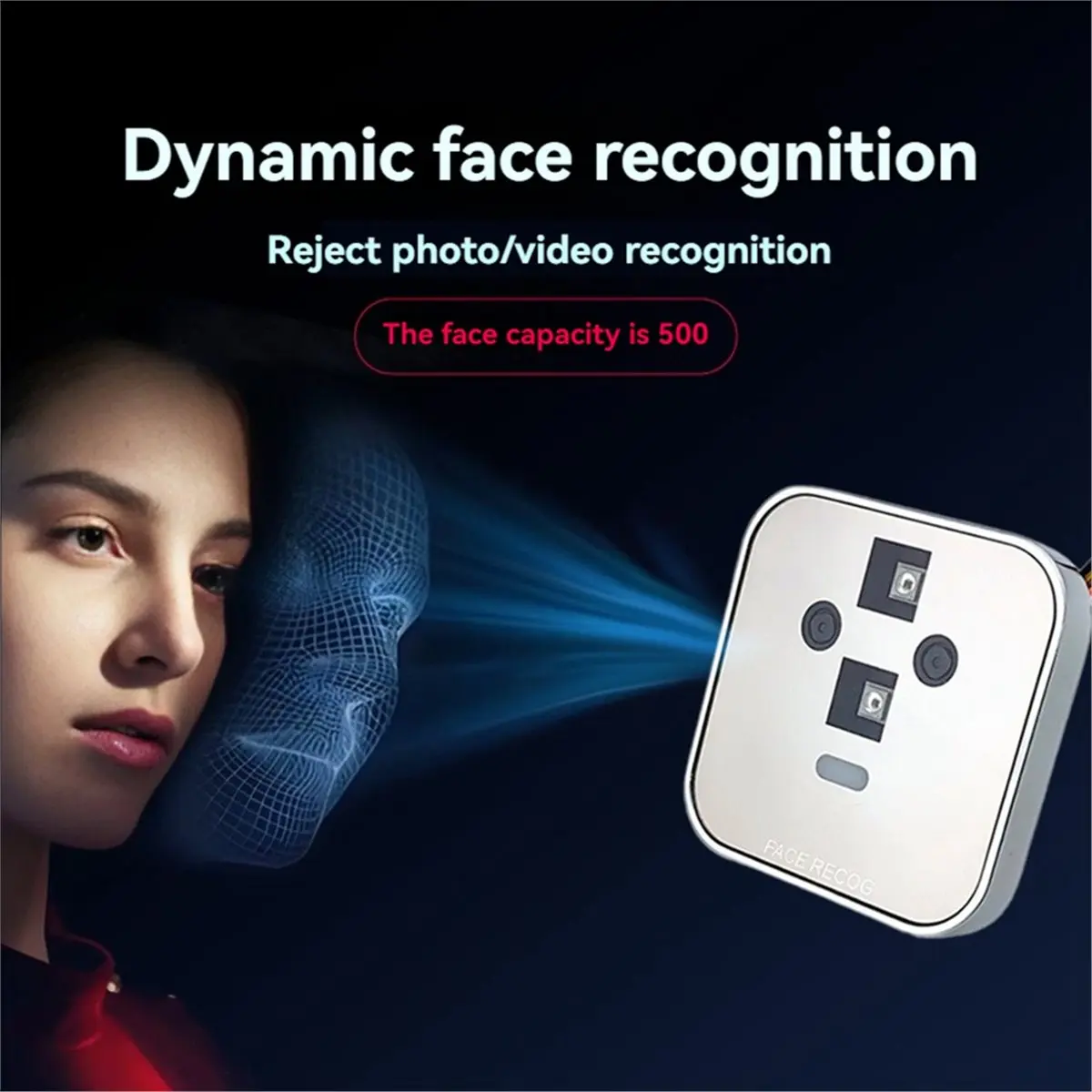 FP006 UART Interface Double Lens Recognition Module with Palm Vein Function IR Induction DC 4.5-15V Low Power