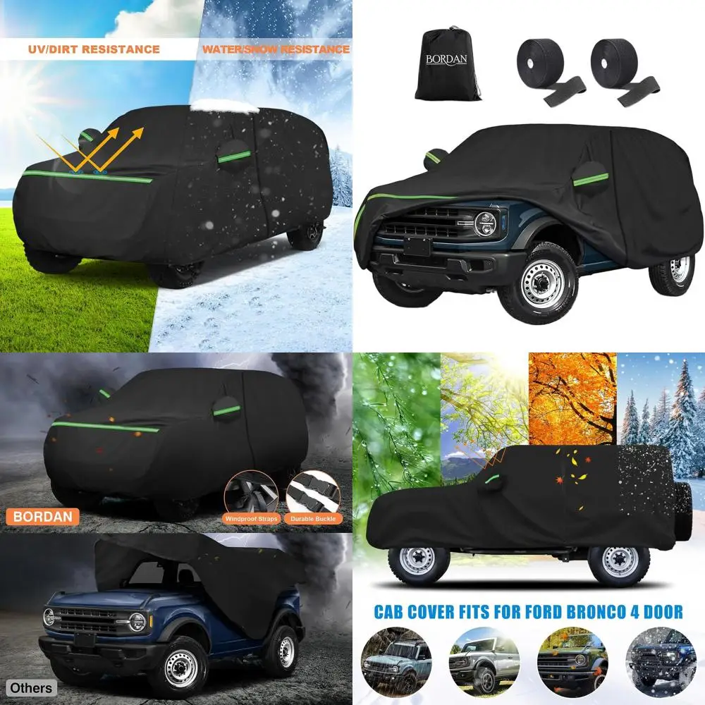 

Водонепроницаемый чехол для автомобиля на 6 слоев, 4-дверный, для улицы, с молниями на дверях и светоотражающей защитой от непогоды, для моделей 2021-2025 годов