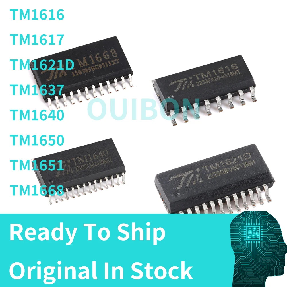 10pcs/Lot TM1616 TM1621D TM1637 TM1640 TM1650 TM1668 Display Chip IC SOP SMD