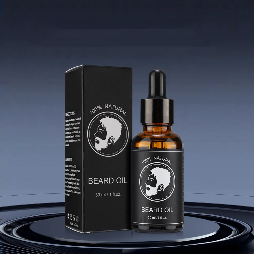 30ml Beard Care Growth Oil Moisturizing Mustaches Shine Soften Men\'s Beard Essential Keeps Beard Gloss Nourishes Smooth