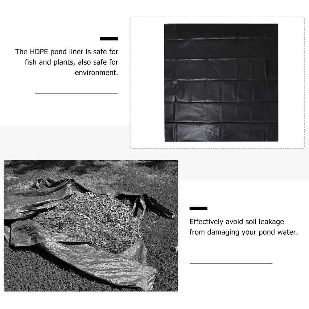 

Pond Liner 10M X 10M Hdpe Waterproof Reusable Tarp for Fish Pond Water Garden Landscape Heavy Duty Uv Resistant Pool Liner Film