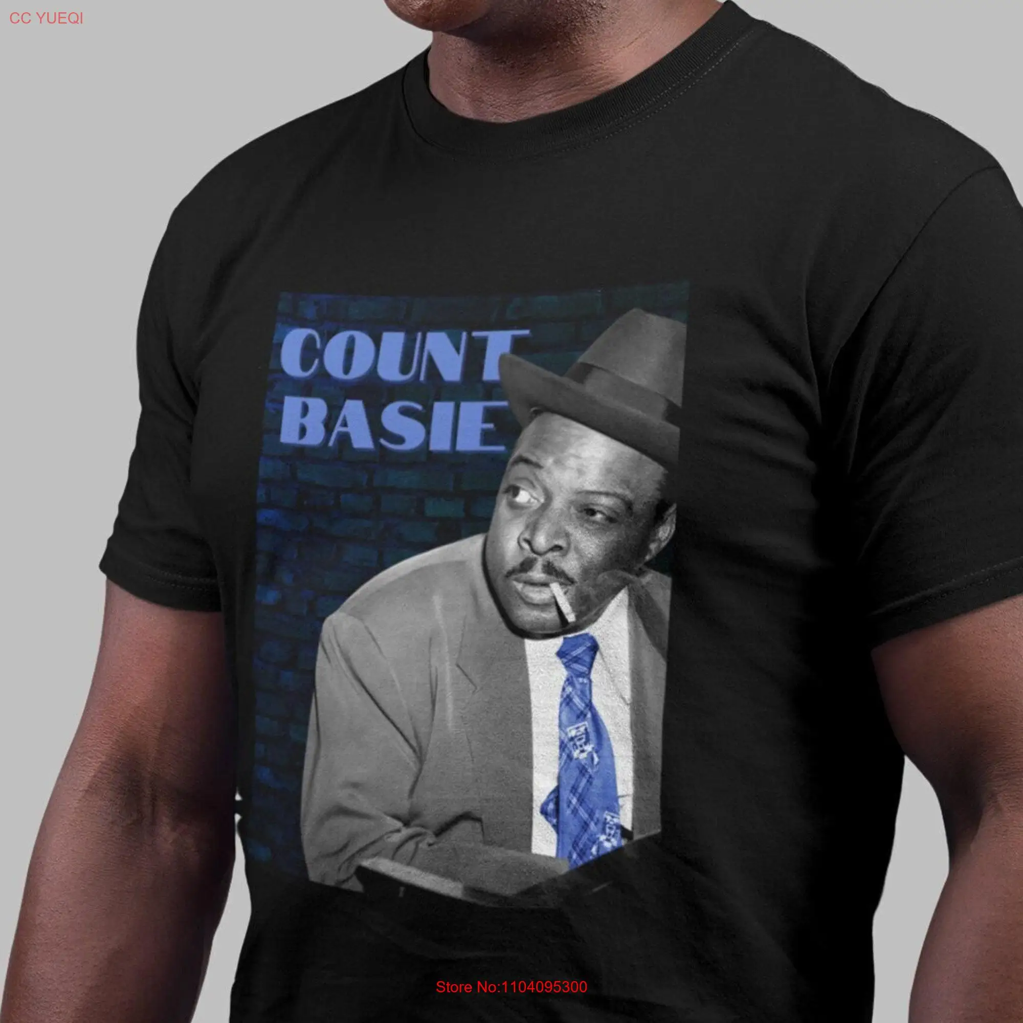 Count Basie Adult Heavyweight T Shirt long or short sleeves