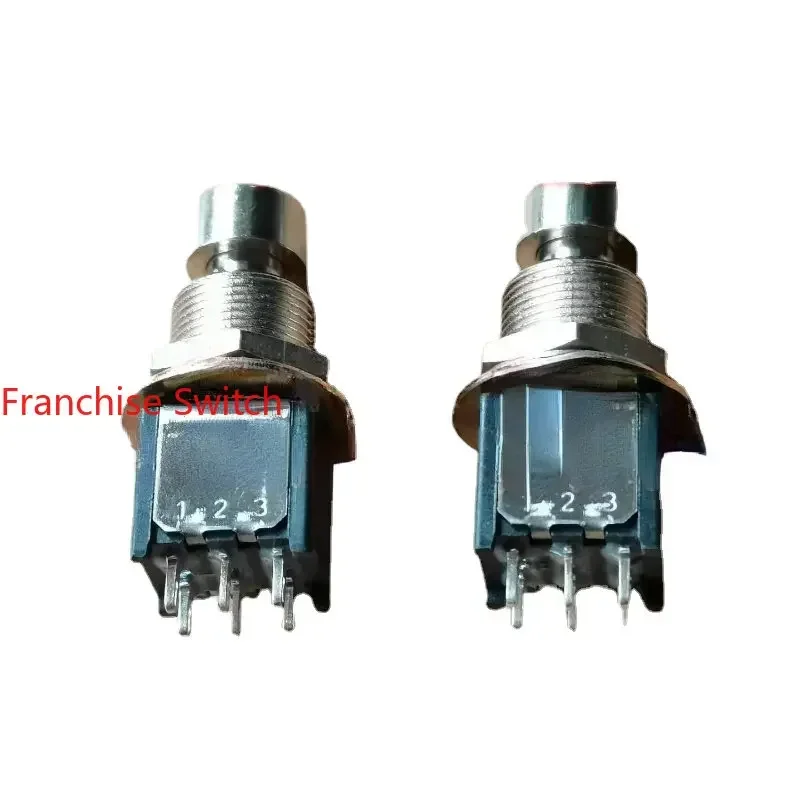 

10PCS L Hole Foot Small 6 Feet Effect Switch Metal Button Self-locking With Lock Cut-out 12