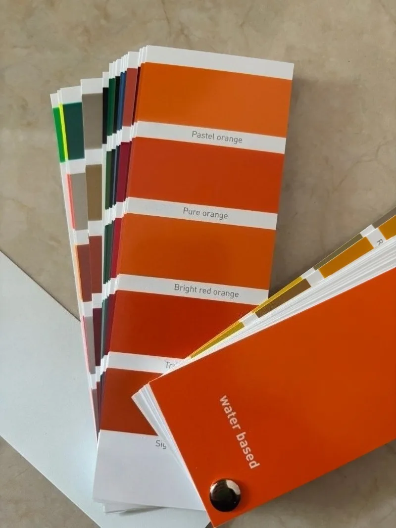 German‑Style Water‑Based Paint Color Fan Deck, K7‑Format 216‑Color Industrial Paint Color Reference Swatch Book