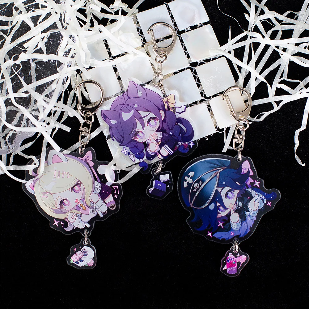 New Danganronpa Keychain Saihara Shuichi Kokichi Oma Toko Fukawa Cute Cartoon Anime Pendant Key Ring Backpack Jewelry Gift