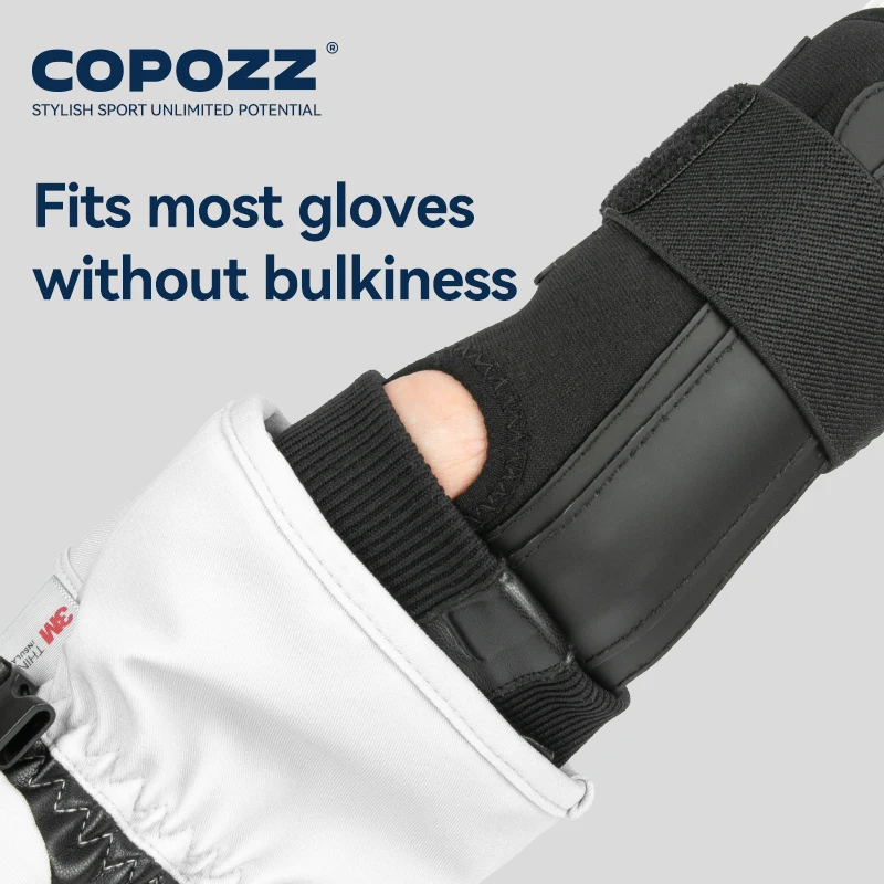 Copozz 1 par adulto esqui suporte de pulso engrenagem proteção mão rolo palma almofadas protetor snowboard patinação esportes guarda das mulheres dos homens