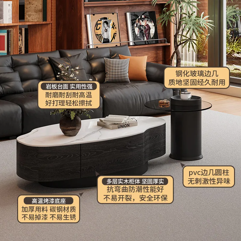 Medieval mango solid wood coffee table living room household small apartment retro minimalist designer creative coffee table