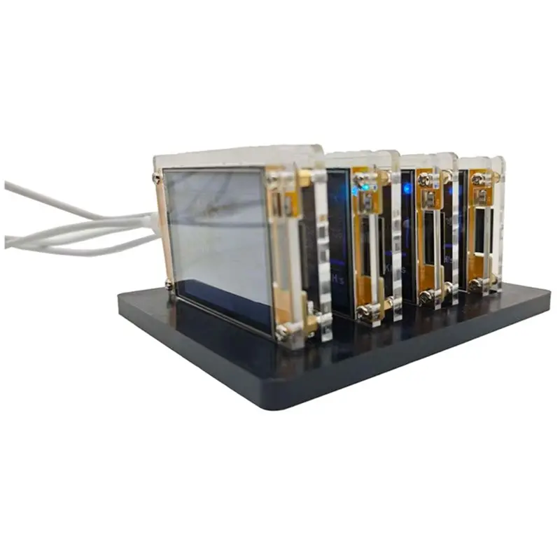 B03C-4X 960KH/S Upgraded Nmminer Nerdminer+4 Slots Stand 2.8 Inch Smart Display Bitcoin Crypto Solo Lottery Miner