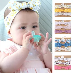 Toddler Baby Headwear 3-piece Set Spring Autumn Warm Headband for Baby Boy Girl Newborn Bow Headband 0-2 Years