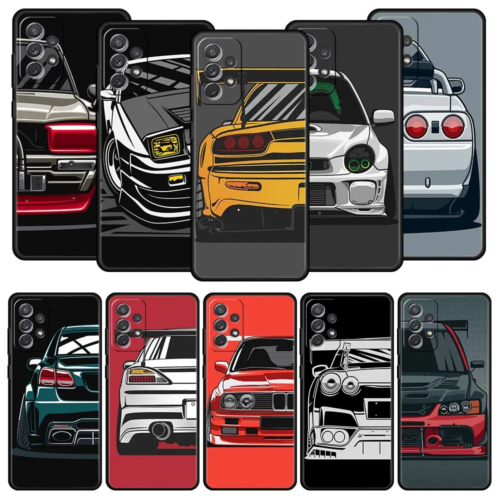 

Japan JDM Sports Car Case For Samsung Galaxy A13 A51 A71 A41 A31 A21S A11 A01 A03S A12 A32 A52 A22 A23 A33 A53 A73 5G Soft Cover