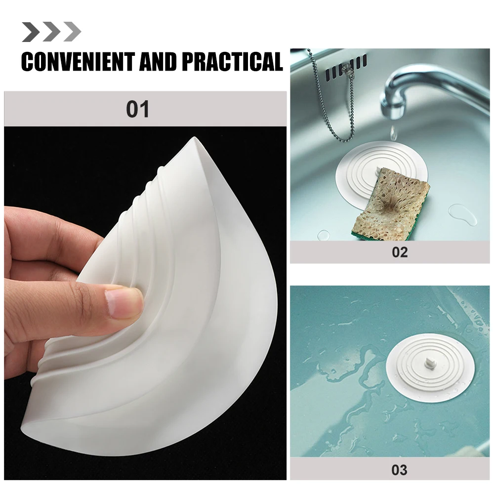 

3Pcs Silicone Bathtub Drain Plug Tub Stopper Sink Stopper Kitchen Drain Cover Leak Resistant Bathtub Plug Silicone Sink Stopper,