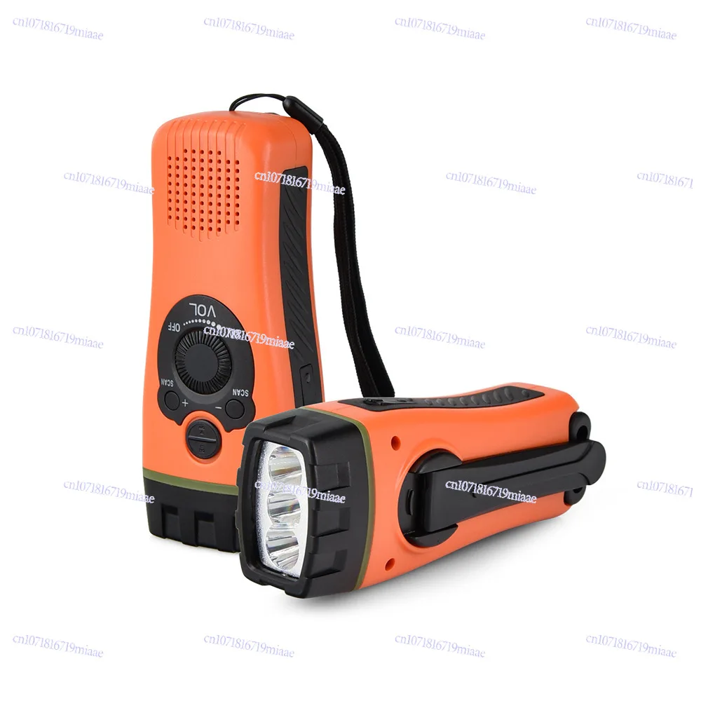 Radio Flashlight Lighting Alarm Outdoor Waterproof Charging Hand Crank Emergency Radio