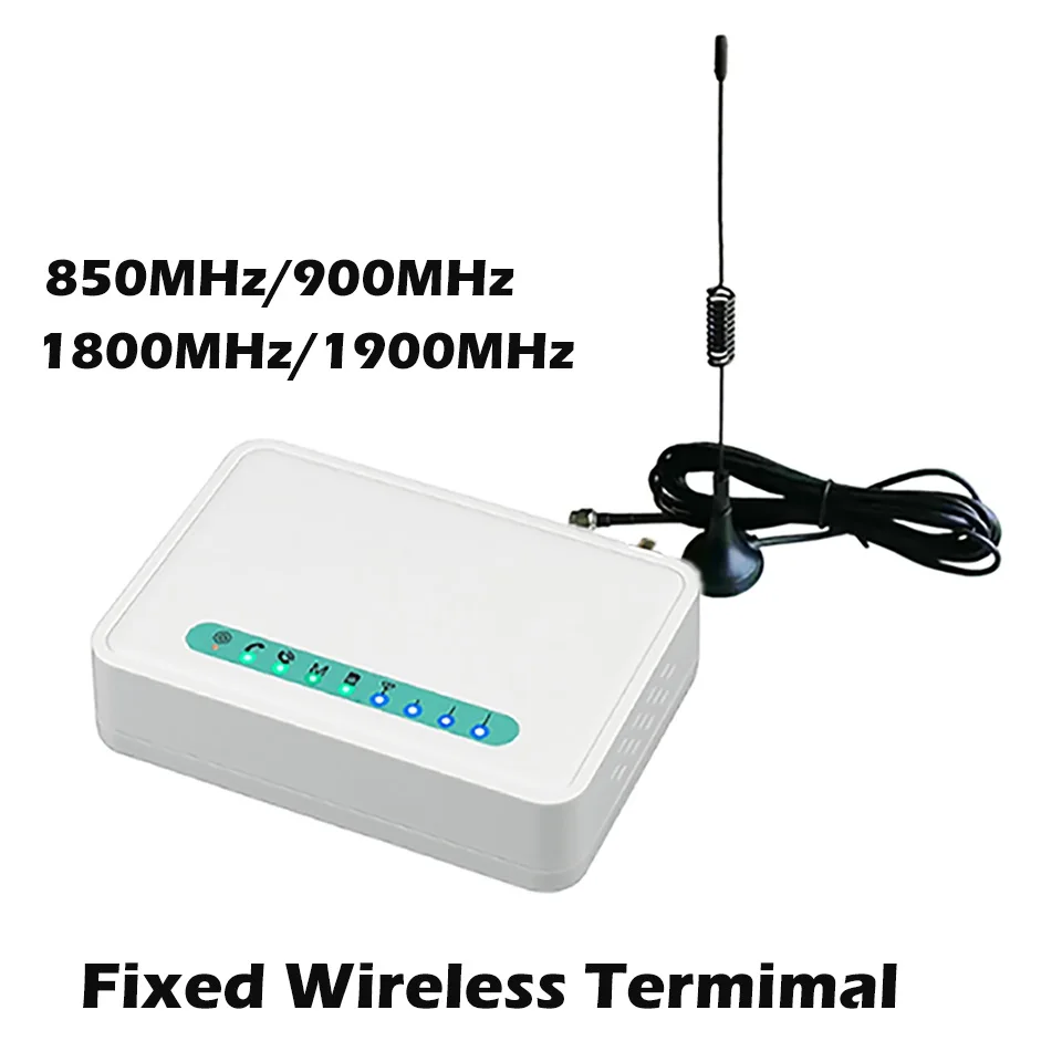 Fixed Wireless Terminal Band GSM SIM Card Phone Line Desktop Caller Dialer GSM850/900/1800/1900MHZ EU Plug