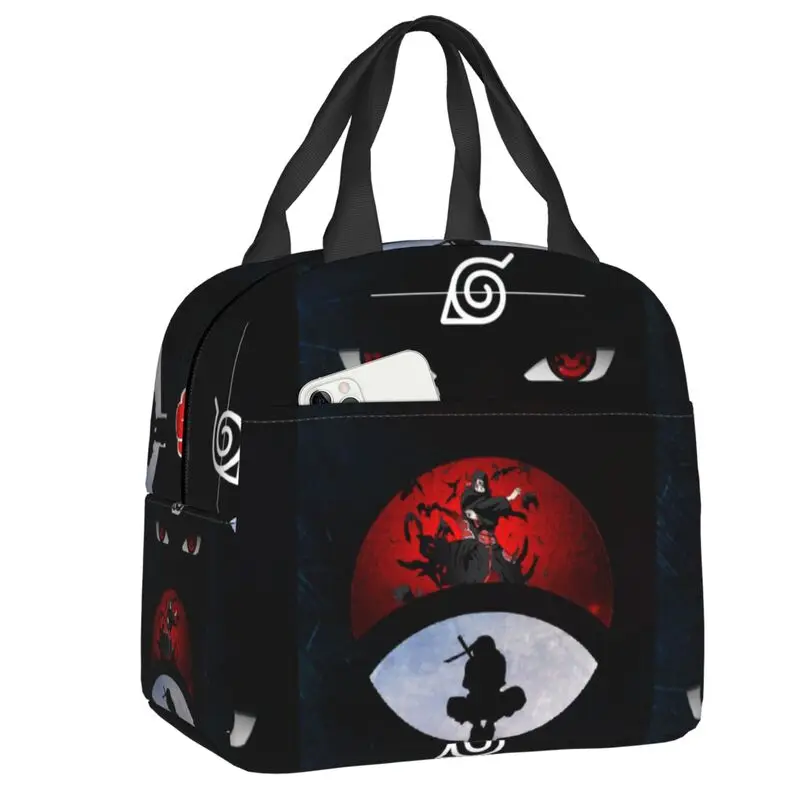 

Изолированные сумки для обеда Uchiha Sasuke на заказ для работы, школы, N-Narutoes, герметичный термохолодильник, ланч-бокс для женщин и детей