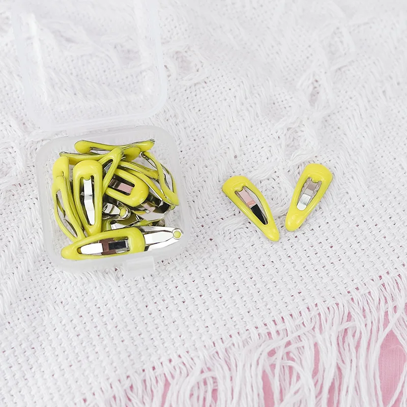 Mini pinces à cheveux mignonnes avec boîte, décoration de cheveux, accessoires de poupées, bonbons au beurre, document, épingle à cheveux, BJD OB11, 1/12, 1/6, 2cm, 10 pièces par lot