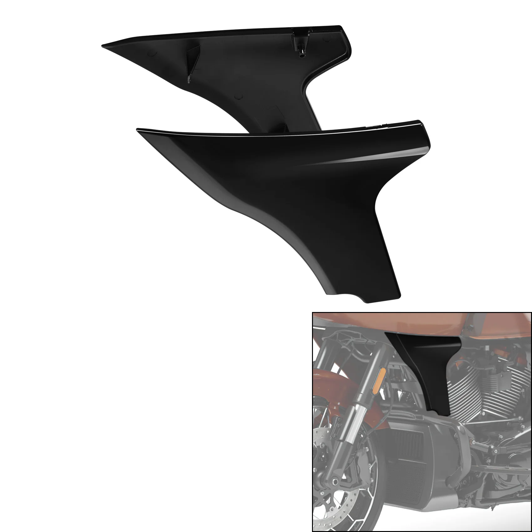 

Защитные чехлы для бокового спойлера мотоцикла, подходят для Harley CVO Road Glide FLTRXSE 2023 2024