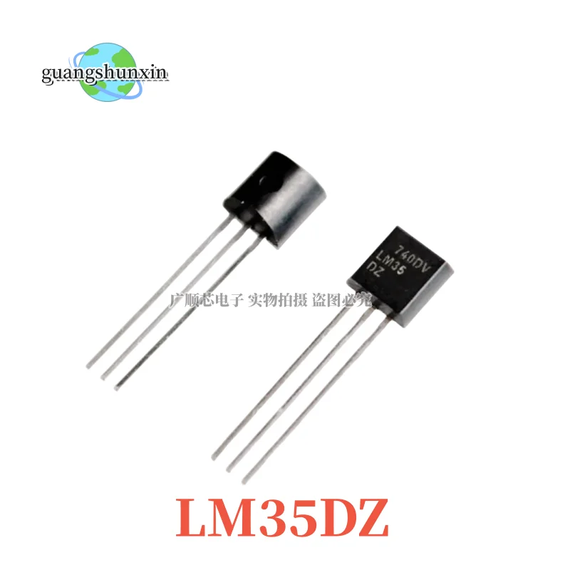 10PCS Integrated Circuit LM35 LM35DZ TO-92 LM35 Precision Centigrade Temperature Sensor For IC Low Impedance In Stock