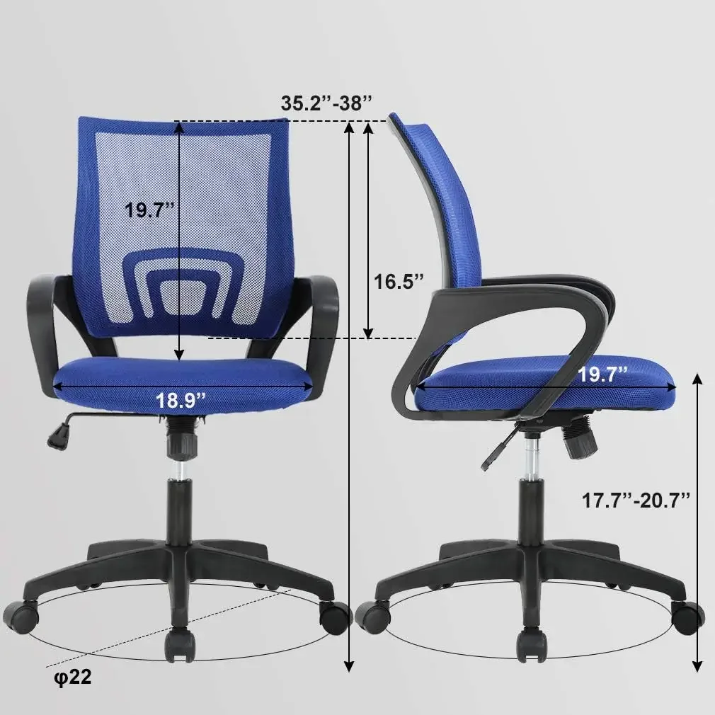 Office Chair Desk Chair Mesh Computer Chair with Lumbar Support Modern Executive Adjustable