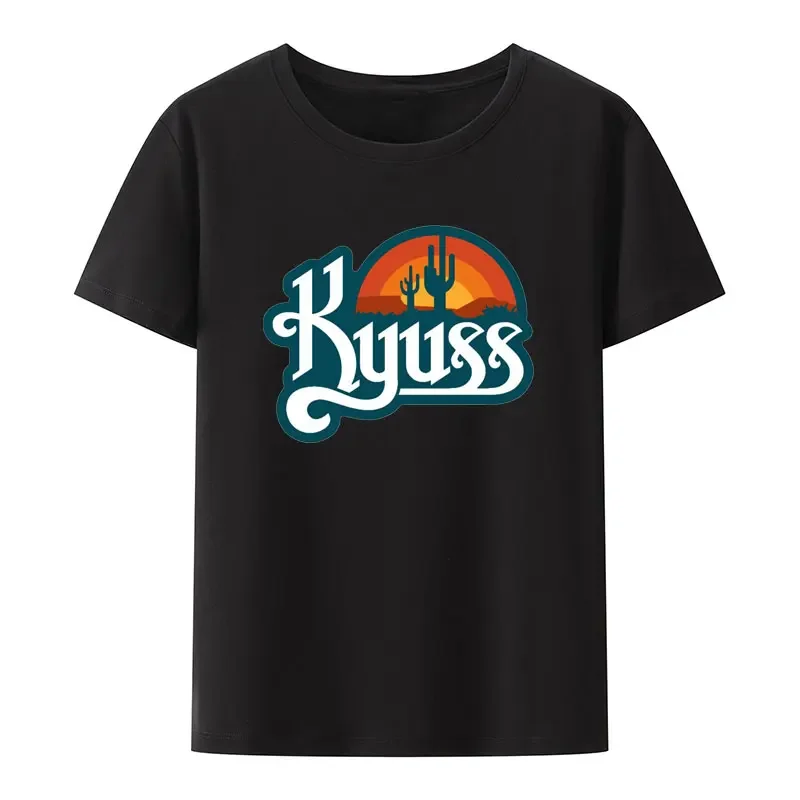 

Creative Short-sleeve Camisetas Hip-hop Hipster Shirt Kyuss Black Widow Stoner Rock Queens of The Stone Modal Age Print T-Shirt