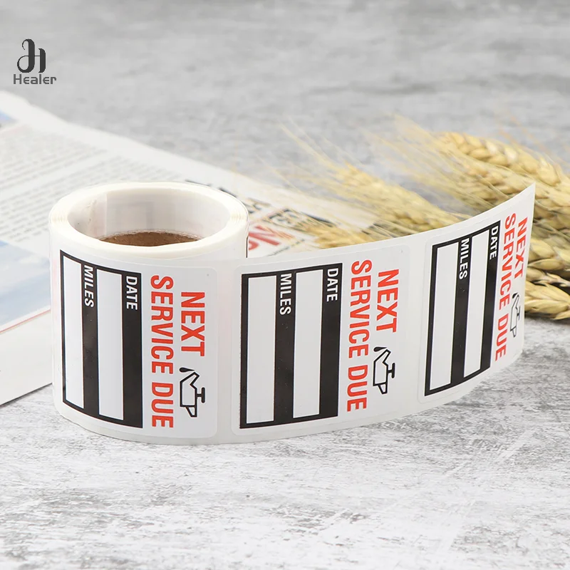 100pcs/roll Oil Change/Service Reminder Stickers Window Sticker Car Sticker