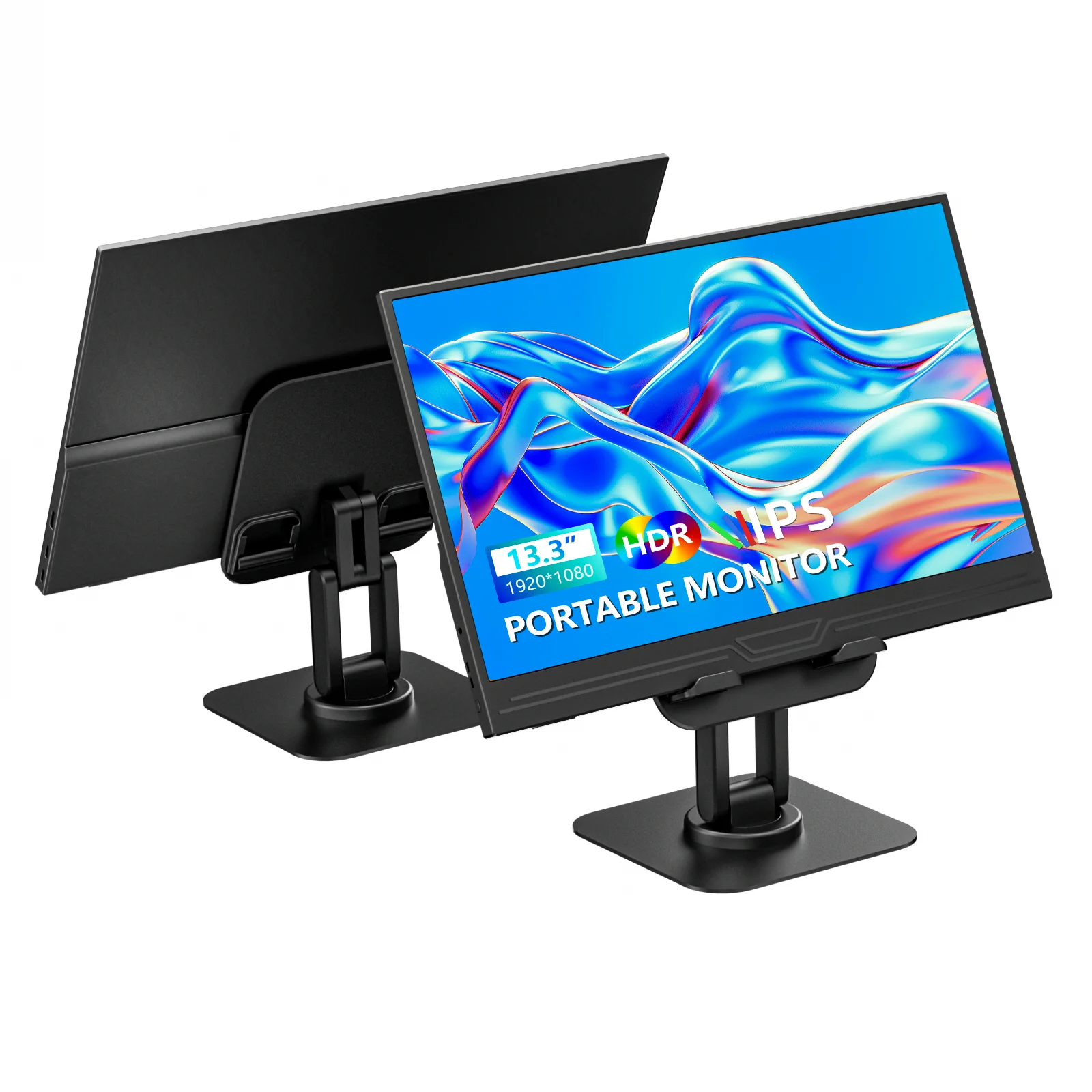

VEOUT 13,3-дюймовый небольшой портативный монитор для ноутбука, IPS 1080P USB HDMI, внешний второй экран для путешествий, телефона Mac, PS5, Xbox Switch