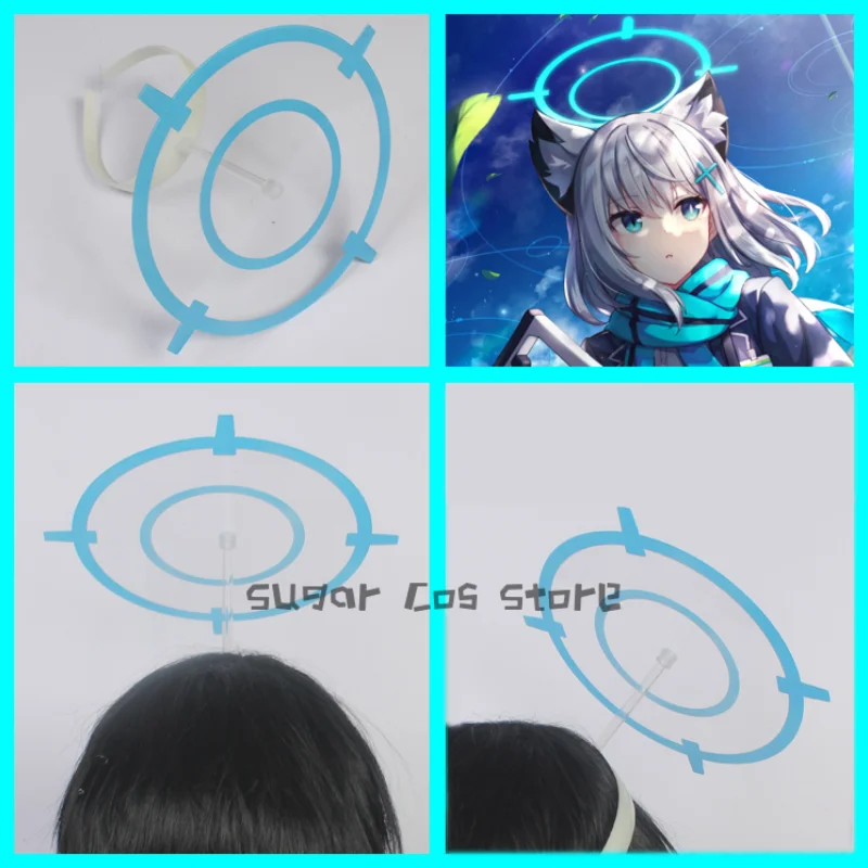 Games Blue Archive Sunaookami Shiroko Cosplay Prop Headwear Halo Cosplay Costume For Halloween Carnival Party Role Play Props