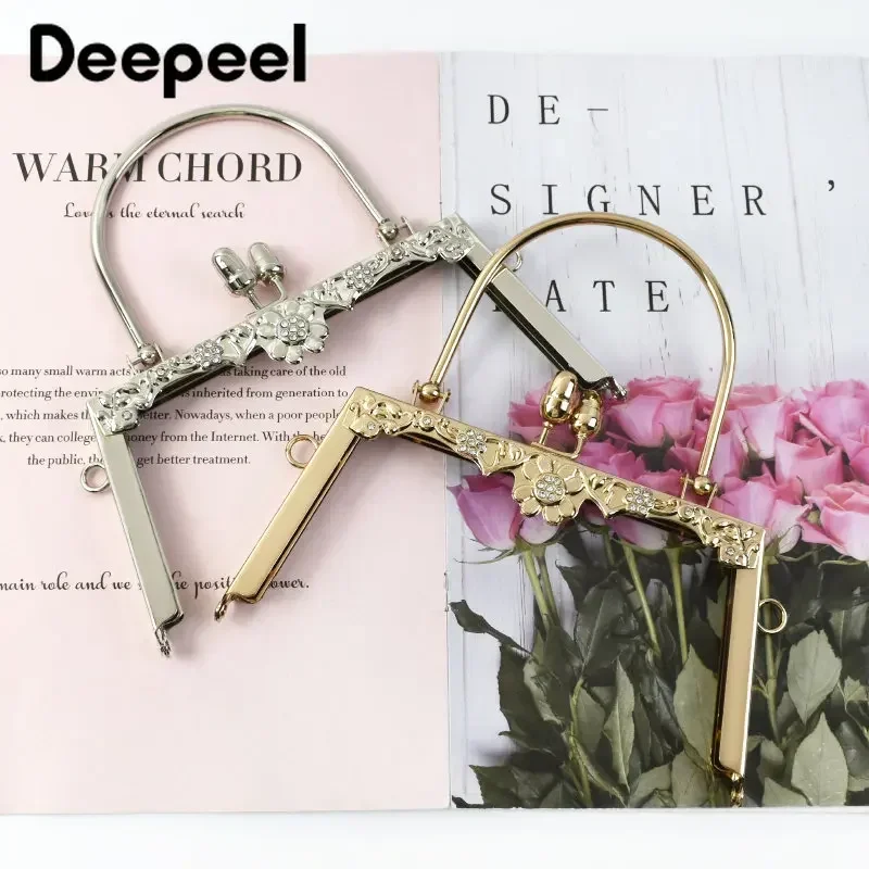 

Deepeel 18 см металлический кошелек поцелуй застежка сумка замок рамка пряжка кошелек ручка кронштейн женская сумка DIY замена аксессуар для рукоделия