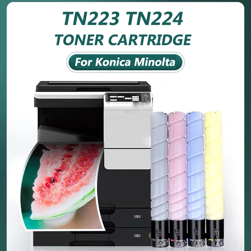 1PC BK200g CMY110g TN223 TN224 TN Toner Cartridge For Konica Minolta Bizhub C226 256 266 7222 7226 Toner Powder Compatible