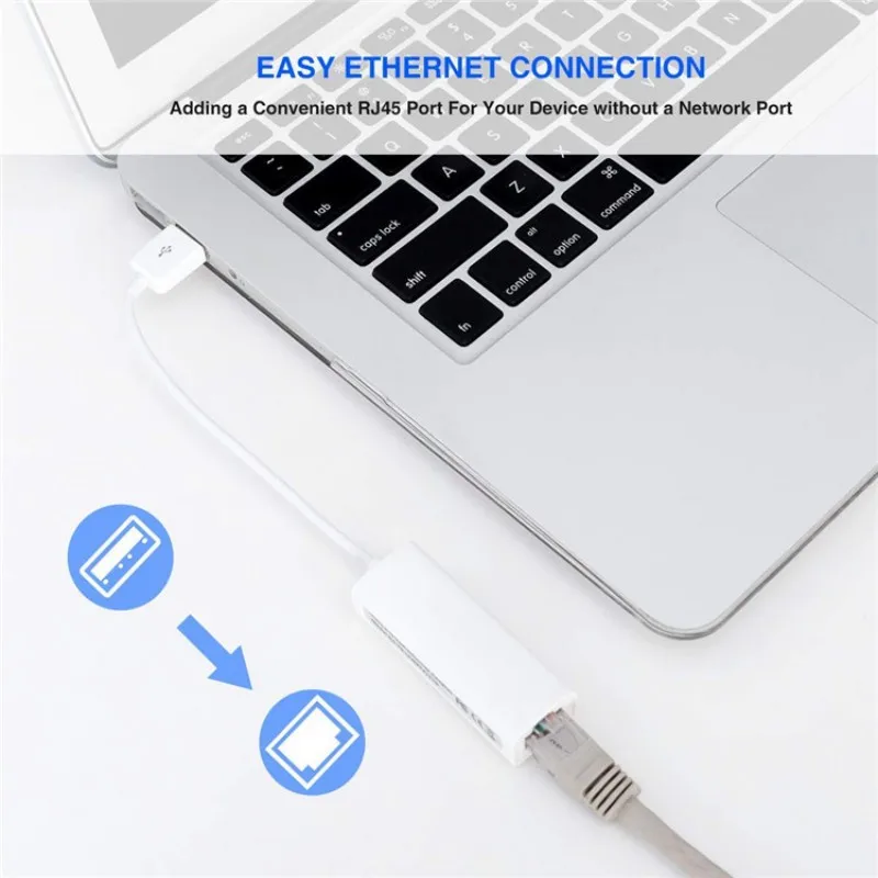 USB Ethernet Adapter 10/100Mbps Network Card USB A to Rj45 Lan Connector For Macbook PC Laptop Windows Wired Internet Cable