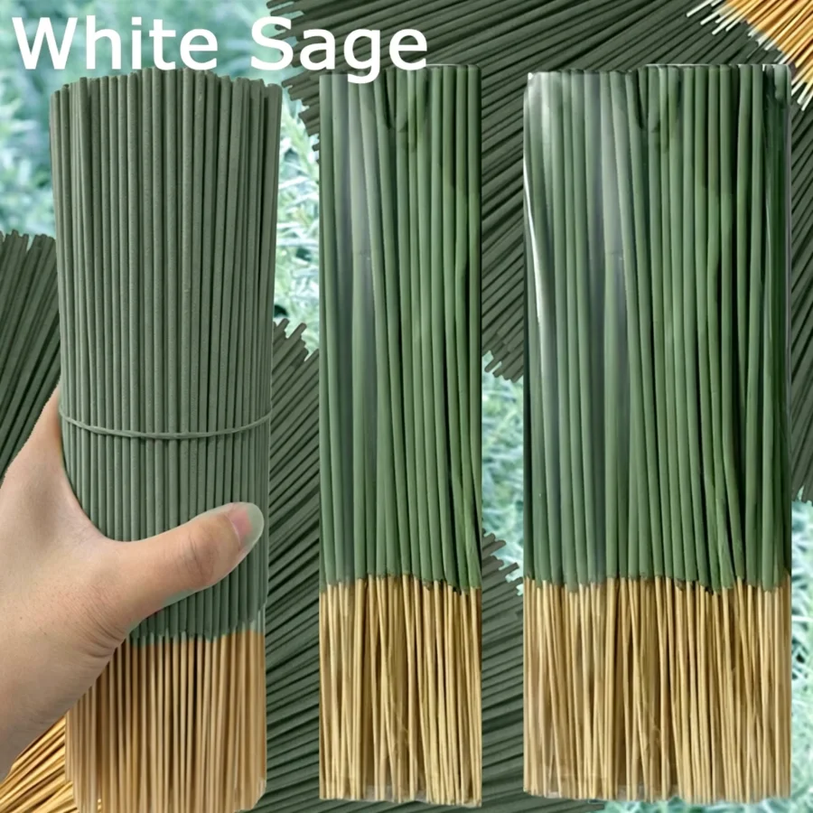 25/75/155pcs White Sage Aromatherapy Stick, 8.66inch for Yoga and Meditation, Purifies the Soul, Eliminates Negative Energy