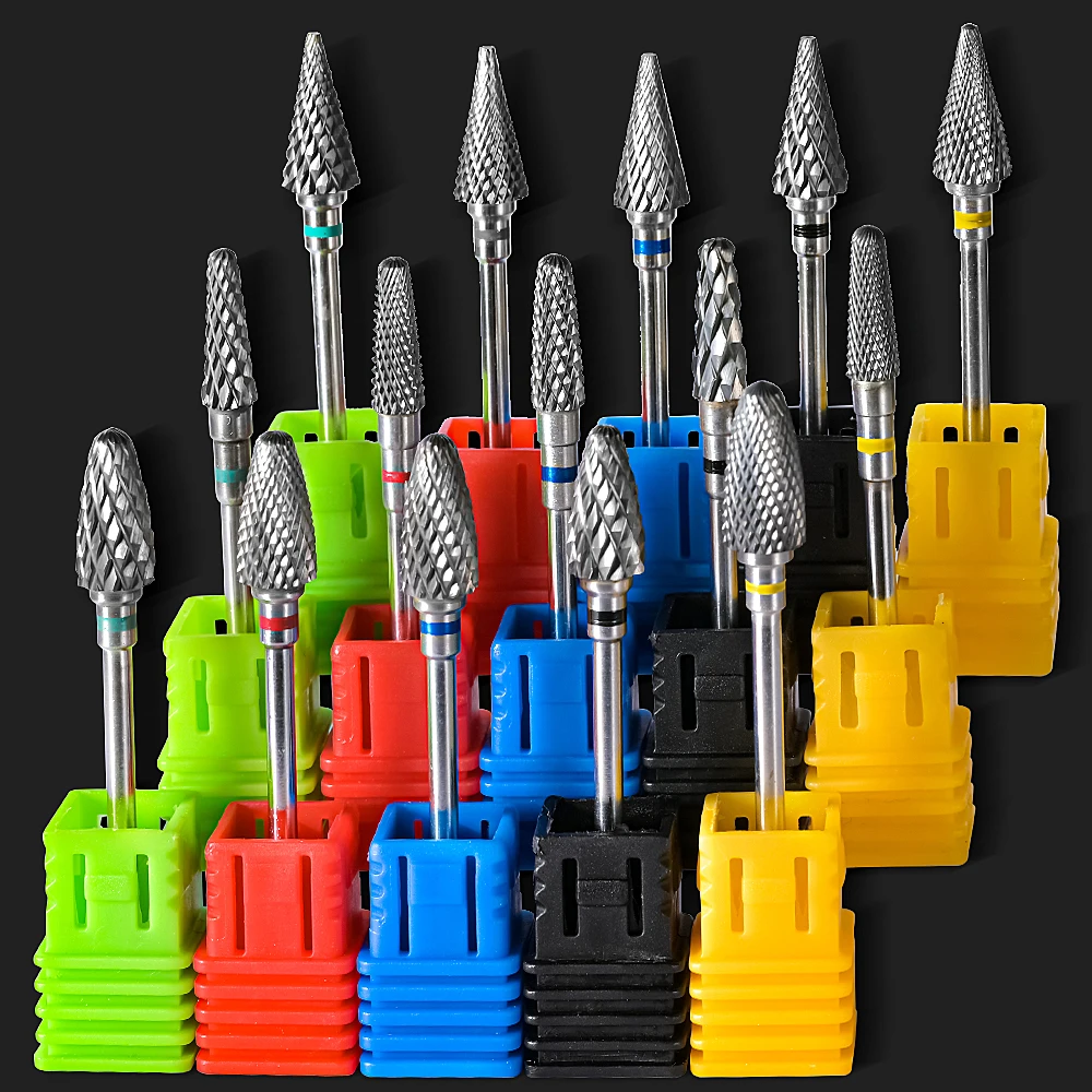 

Tungsten Carbide Nail Drill Bit Rotate Burr Milling Nail Cutter Bits Electric Drill Machine For Manicure Pedicure Tools