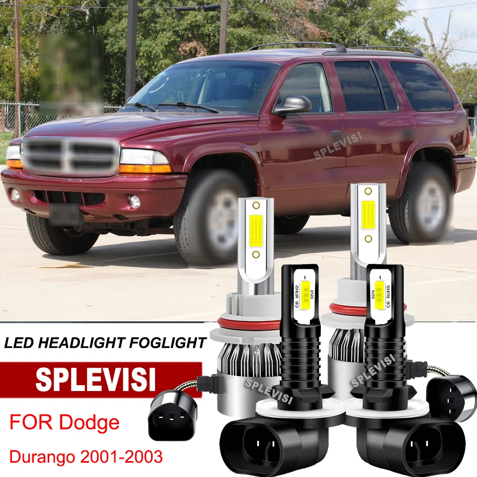 Bombillas LED 9007/881/894 para Faros Delanteros y Antiniebla, Tamaño 1:1 para Dodge Durango 2001 2002 2003 Dakota 2001 2002 2003 2004