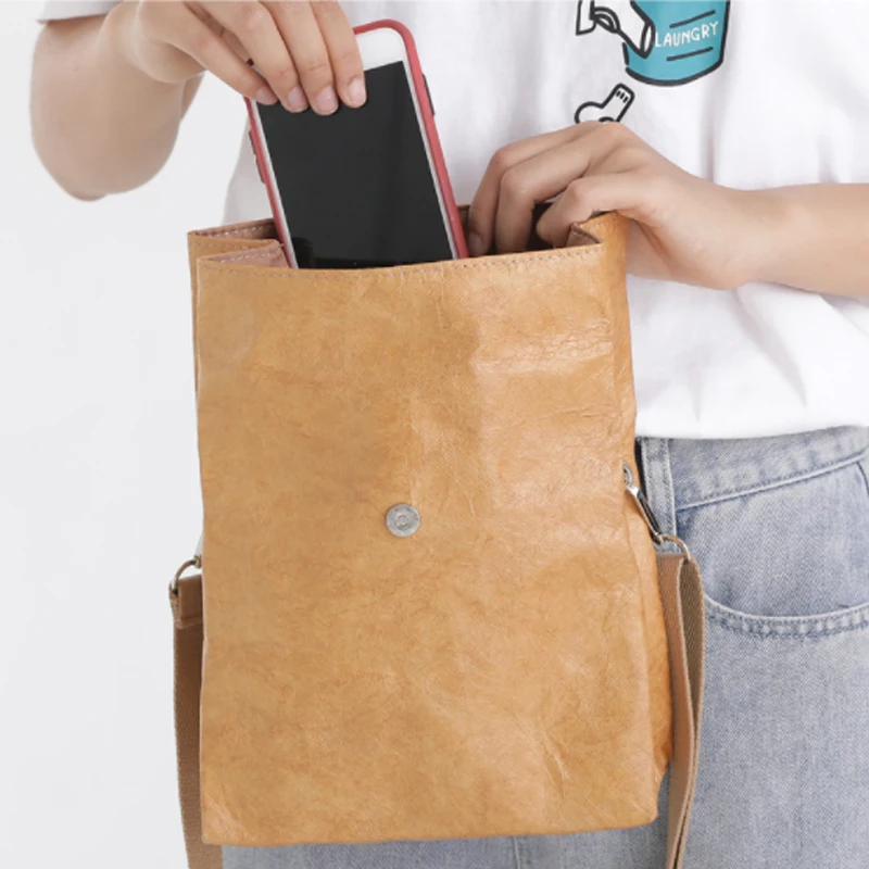 Design Paper Single Shoulder Bag Leisure Bag Messenger Bag New High Quality Kraft Paper Women Bag