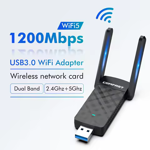 COMFAST 1200M MT7612U USB WiFi Dual Band 5G/ 2.4G Wifi Adapter Antenna Dongle LAN Adaptador Windows /Linux Desktop/Laptop/PC
