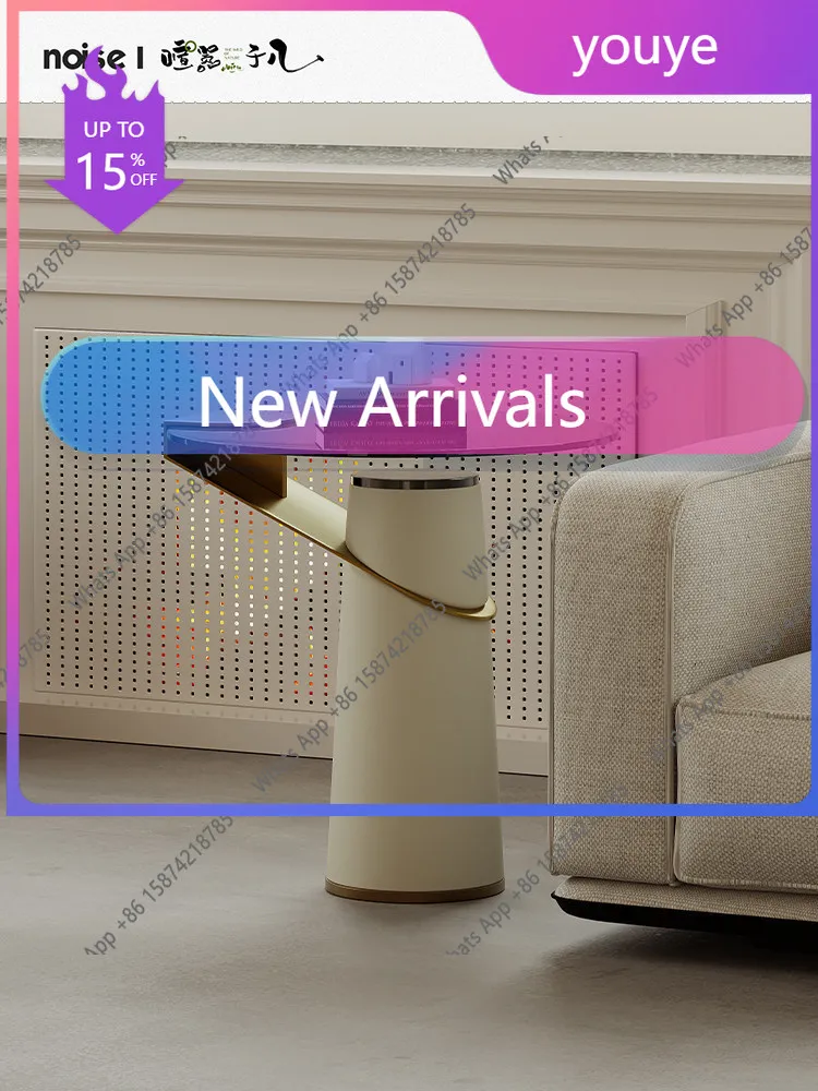 N65 Simple modern sofa side few living room designer small round table balcony tempered glass round corner few