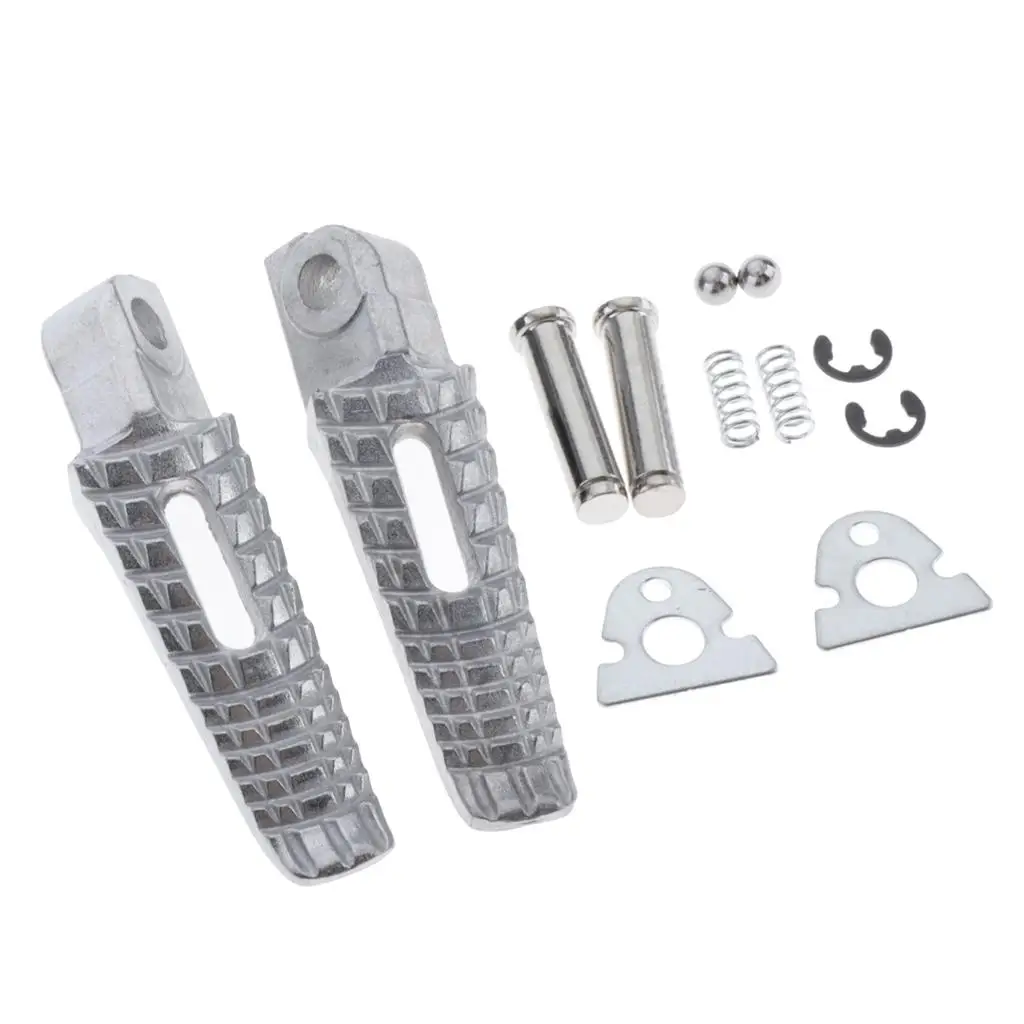 

2pcs Rear Passenger Foot Pegs Footrest Kit for 600 750 06-14 100-14 0 (Silver)