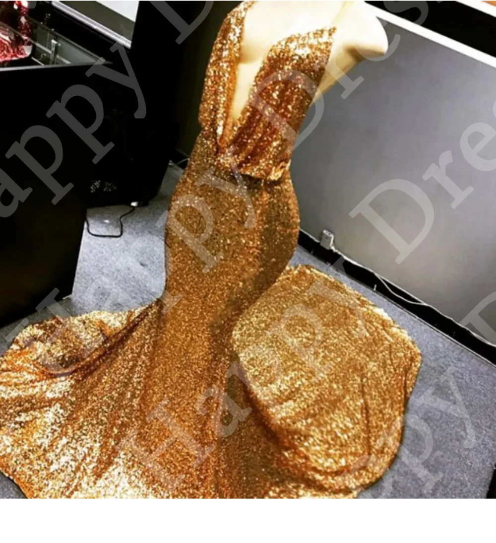 2024 Dubai funkelnde Pailletten Ballkleid sexy tiefen V-Ausschnitt ärmellose rücken freie Meerjungfrau Cocktail Party Kleid Promi Abendkleid