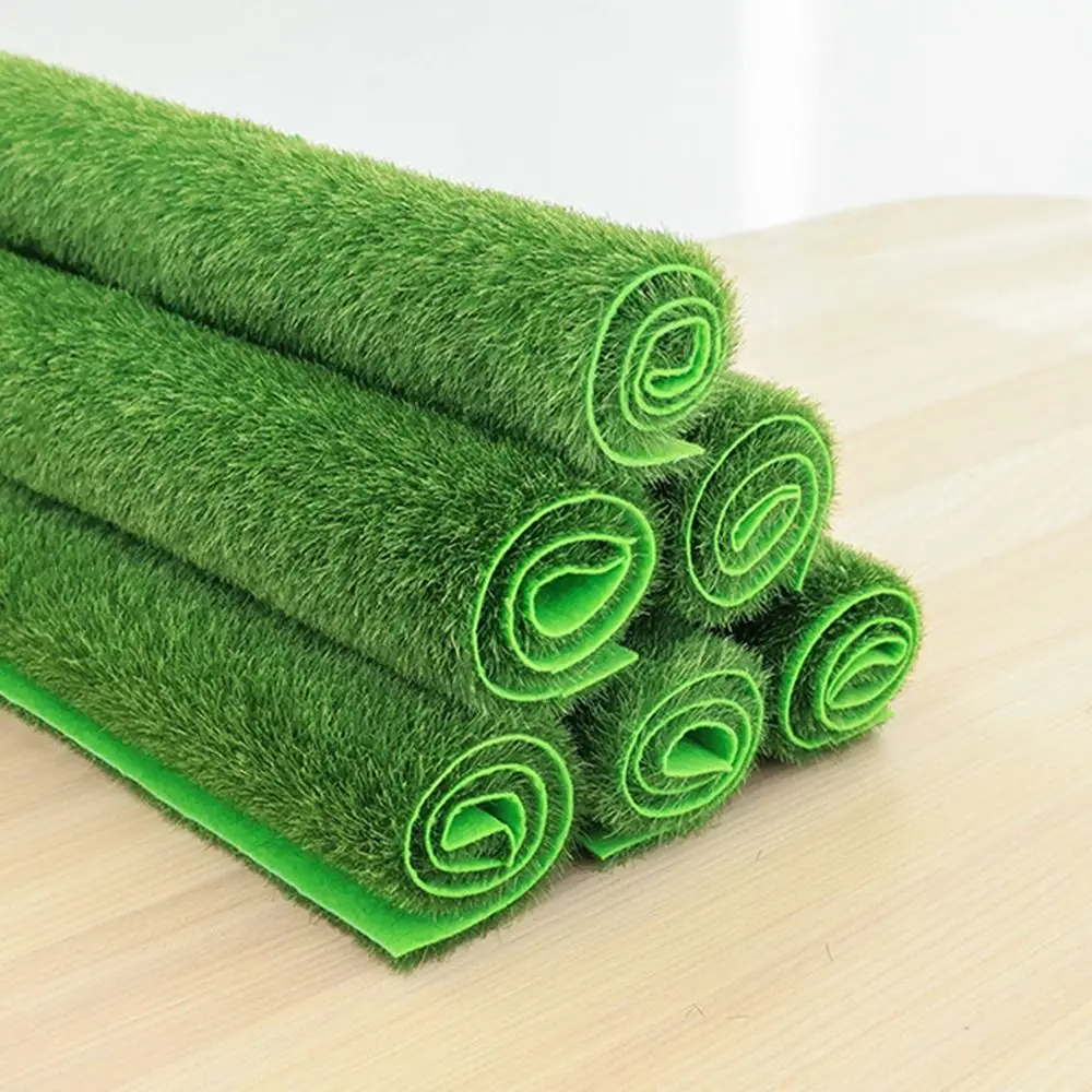 Washable Green Grass Mat Green Turf DIY Micro Landscape Fake Sod Home Floor Decor