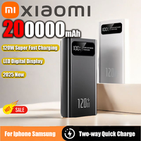 Xiaomi 200000 mAh Large Capacity Power Bank 120W Super Fast Charge Portable Mobile Powerbank for Apple Xiaomi Vivo Samsung
